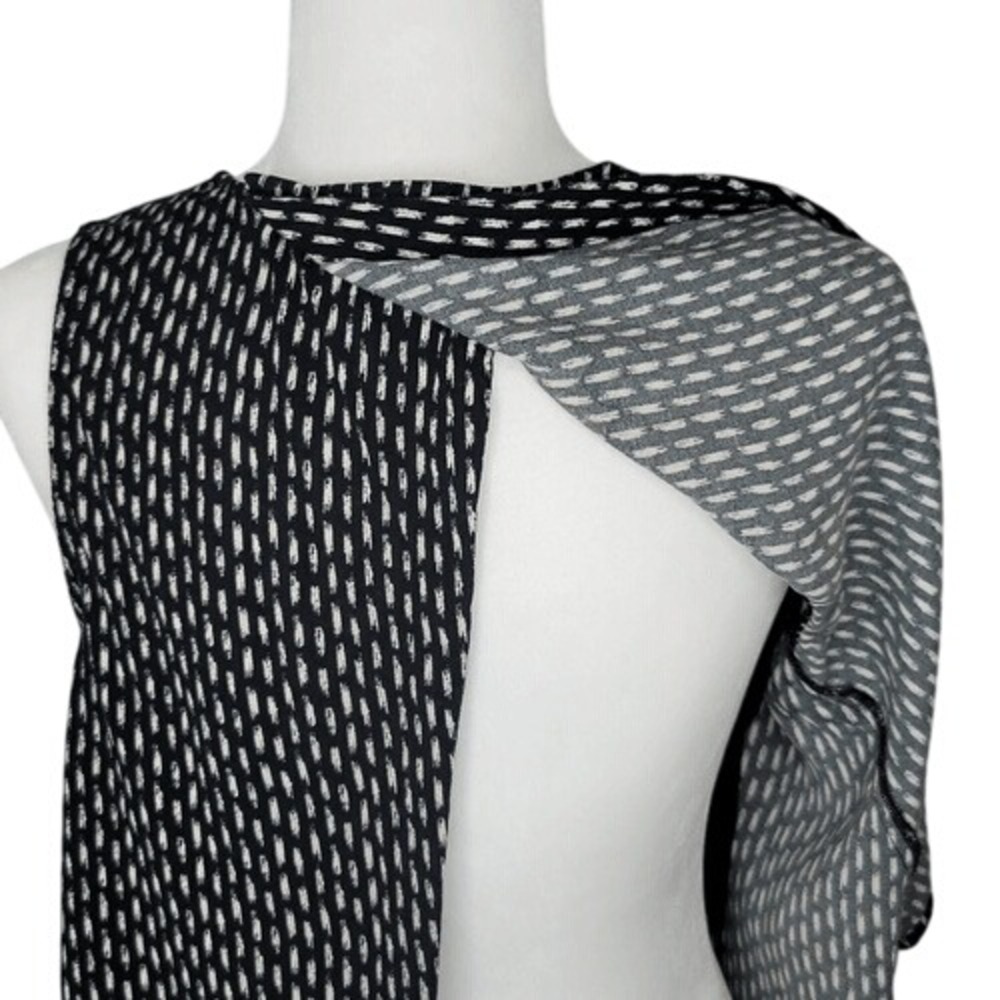 Madewell Split Back Black & White Top - Picture 7 of 8